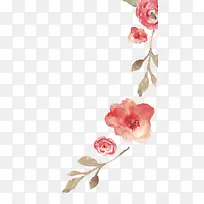 中国风古典粉色花朵装饰