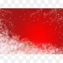 红色雪花精美新年海报