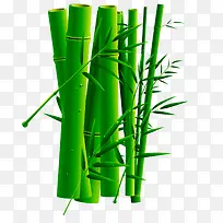 绿色中国风竹子装饰图案