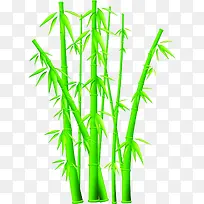 卡通绿色清新竹子