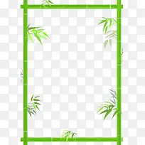 绿色竹子装饰边框