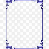 蓝色中国风框架边框纹理