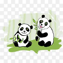 卡通熊猫素材