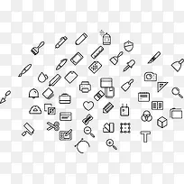 矢量黑白图标