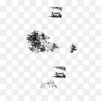 国画墨迹素材