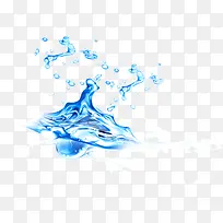 水 水花 蓝色 水滴