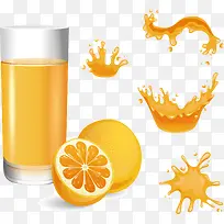 新鲜橙汁果汁饮料