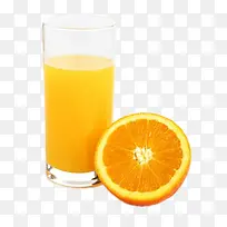 夏日橙汁免抠图