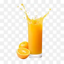 橙汁溅起营养饮料