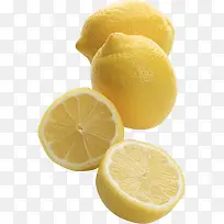 高清黄色柠檬水果切片