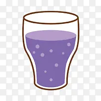卡通紫色饮料