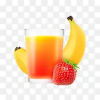 香蕉草莓混合果汁