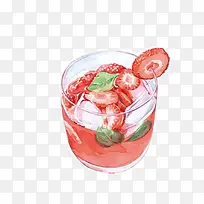 草莓杯装饮料