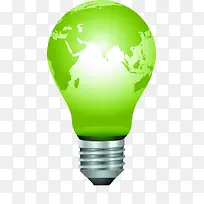 创意绿色地球电灯