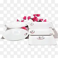 厨房用品仿瓷白色盘