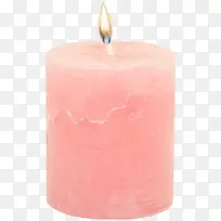粉色燃烧蜡烛