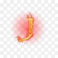 创意合成效果火焰英文j