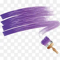 紫色油漆刷子