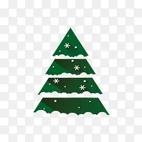 绿色扁平化圣诞树