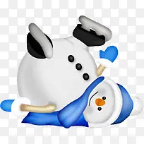 摔倒的雪人