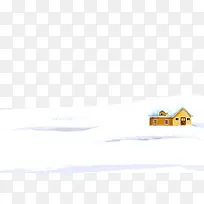 雪景雪屋矢量