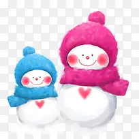 冬天堆雪人
