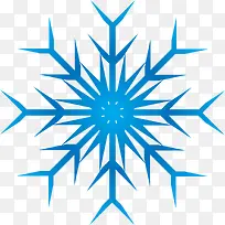 蓝色冬季雪花