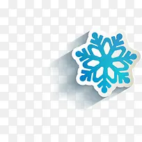 蓝色清新雪花