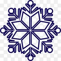 蓝色线条雪花