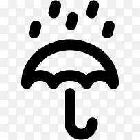 雨滴和伞图标
