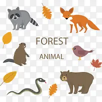 树林中的动物