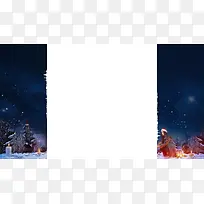冬季雪花夜晚固定背景