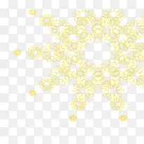 黄色花纹雪花装饰