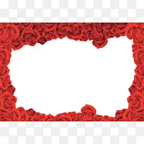 红色玫瑰花边框素材