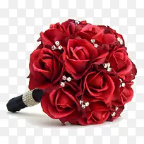 高清摄影红色的玫瑰花捧花