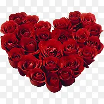 红色玫瑰花束爱心