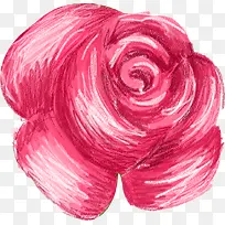春天红色手绘玫瑰花朵