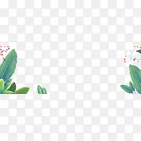 春季植物装饰手绘边框