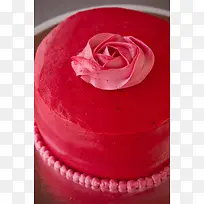红色糕点玫瑰甜品
