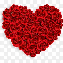 爱心红玫瑰装饰
