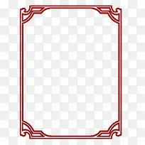 古典红色方形边框