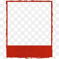 红色花纹边框图标装饰