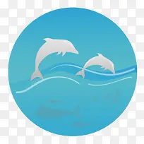 矢量世界海洋日海豚