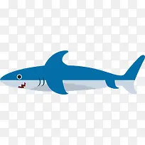 蓝色可爱大海鲨鱼
