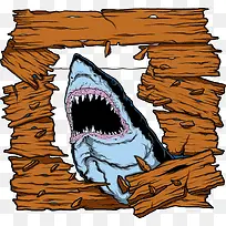 矢量鲨鱼插画