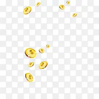黄色漂浮的金币