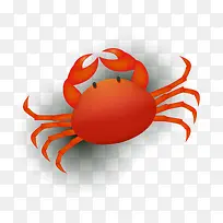 橙色卡通螃蟹