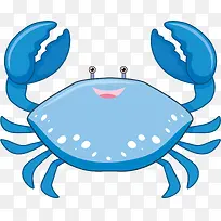 蓝色海洋卡通螃蟹