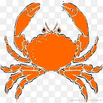 橙色大螃蟹