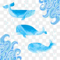 装饰蓝色鲸鱼